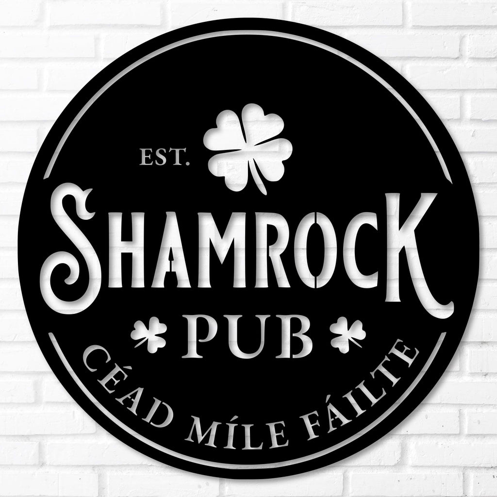 Custom Shamrock Pub Sign