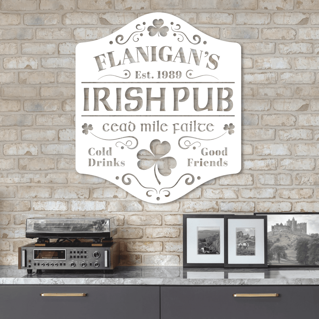 Custom Irish Pub Bar Sign Personalized Metal Wall Art USA Made custom-irish-pub-bar-sign-personalized-metal-wall-art-usa-made