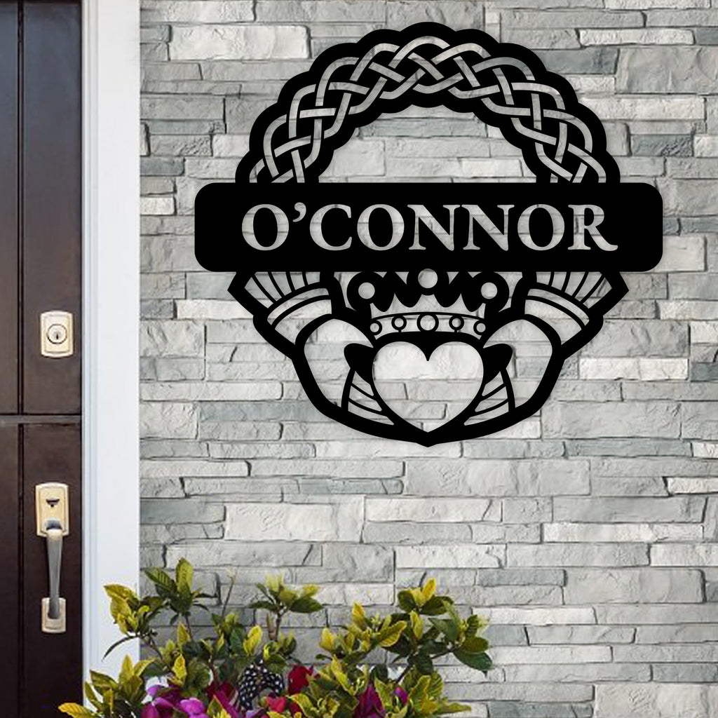Personalized Claddagh Crest Wall Art