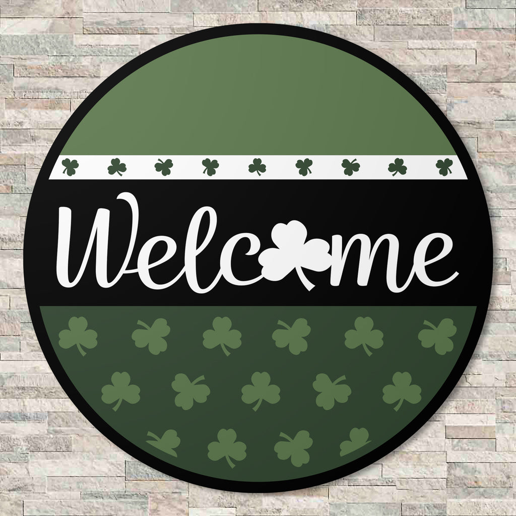 Colorized Irish Welcome Sign