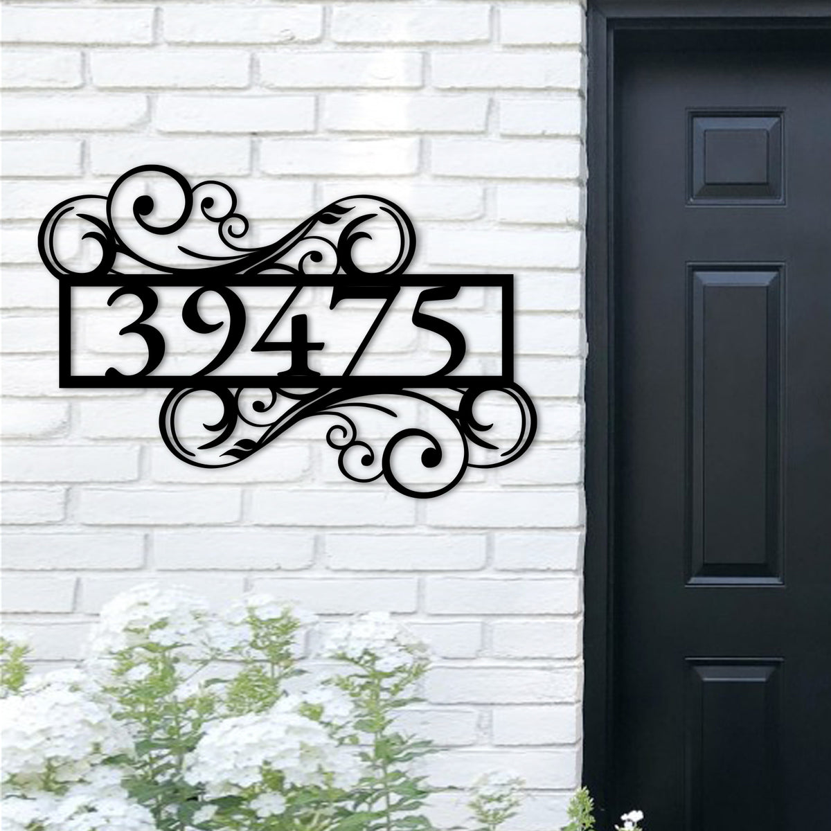 Swirly Split Decorative Address Sign | Made in the USA | K&S Design ...