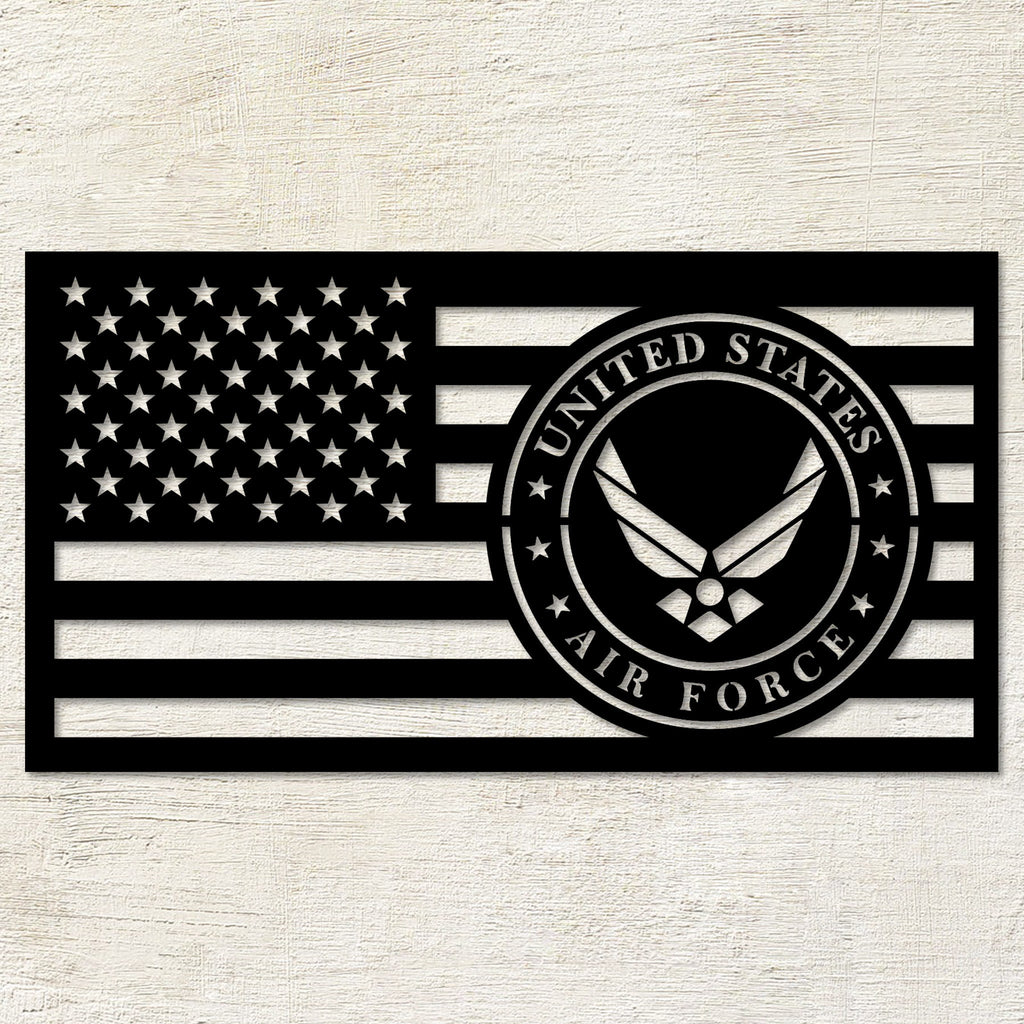 Air Force Seal Flag Metal Wall Art