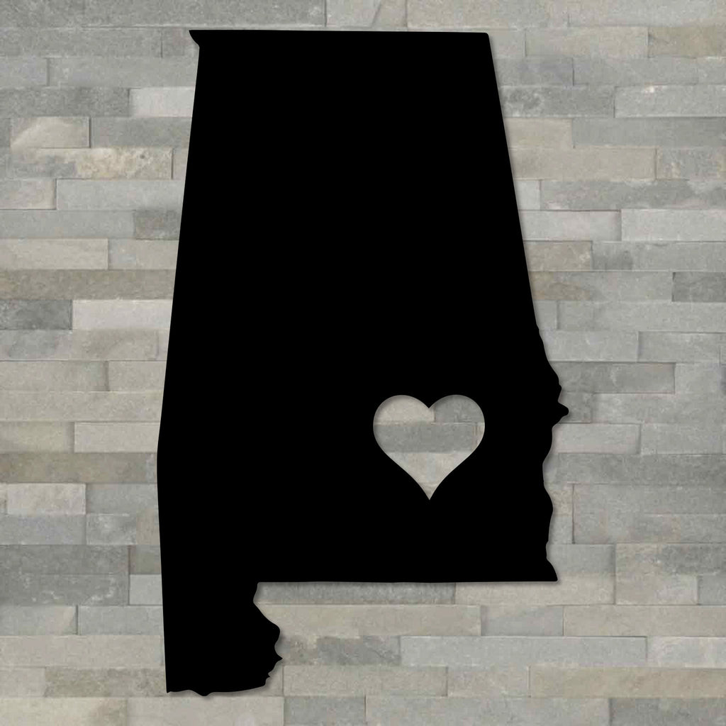 Alabama Heart Metal Wall Art