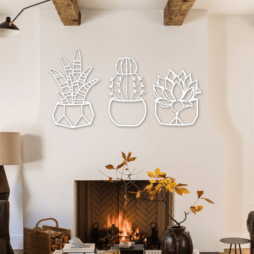 Cactus Metal Wall Art Set