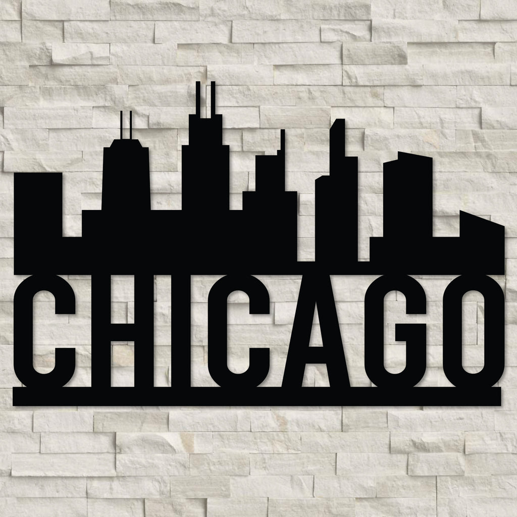 Chicago Skyline Metal Wall Decor