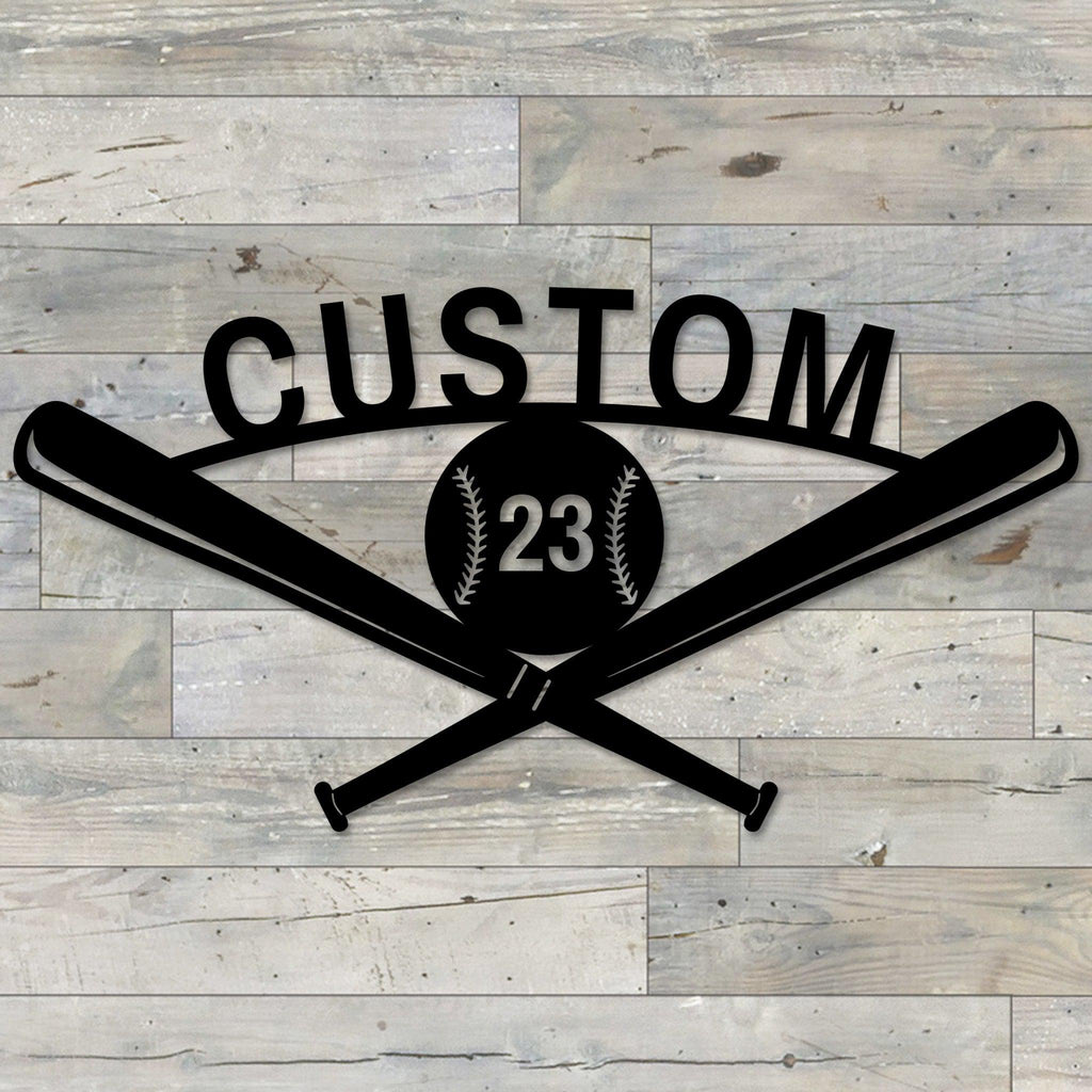 Baseball Bats Custom Metal Wall Art