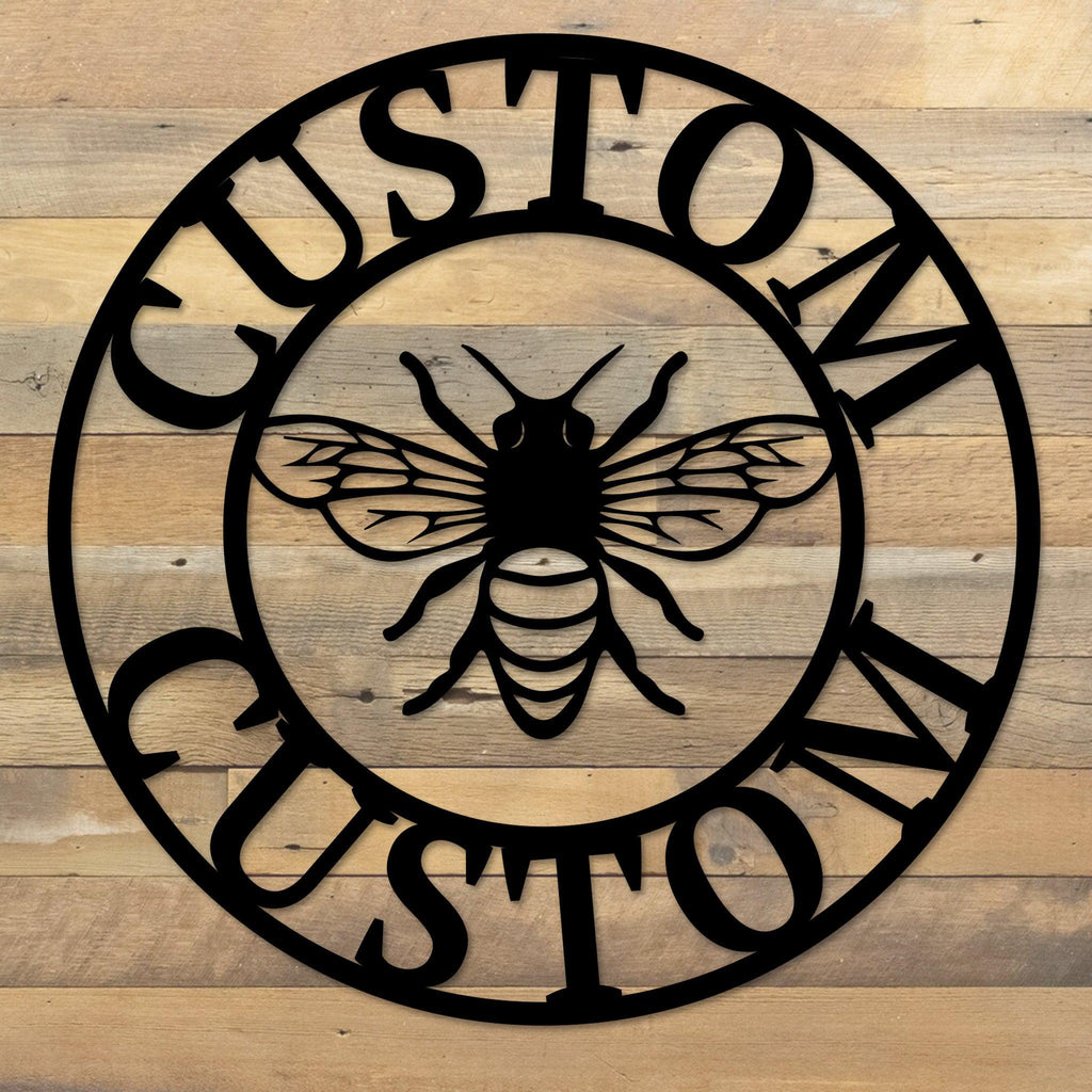Custom Bee Metal Wall Art