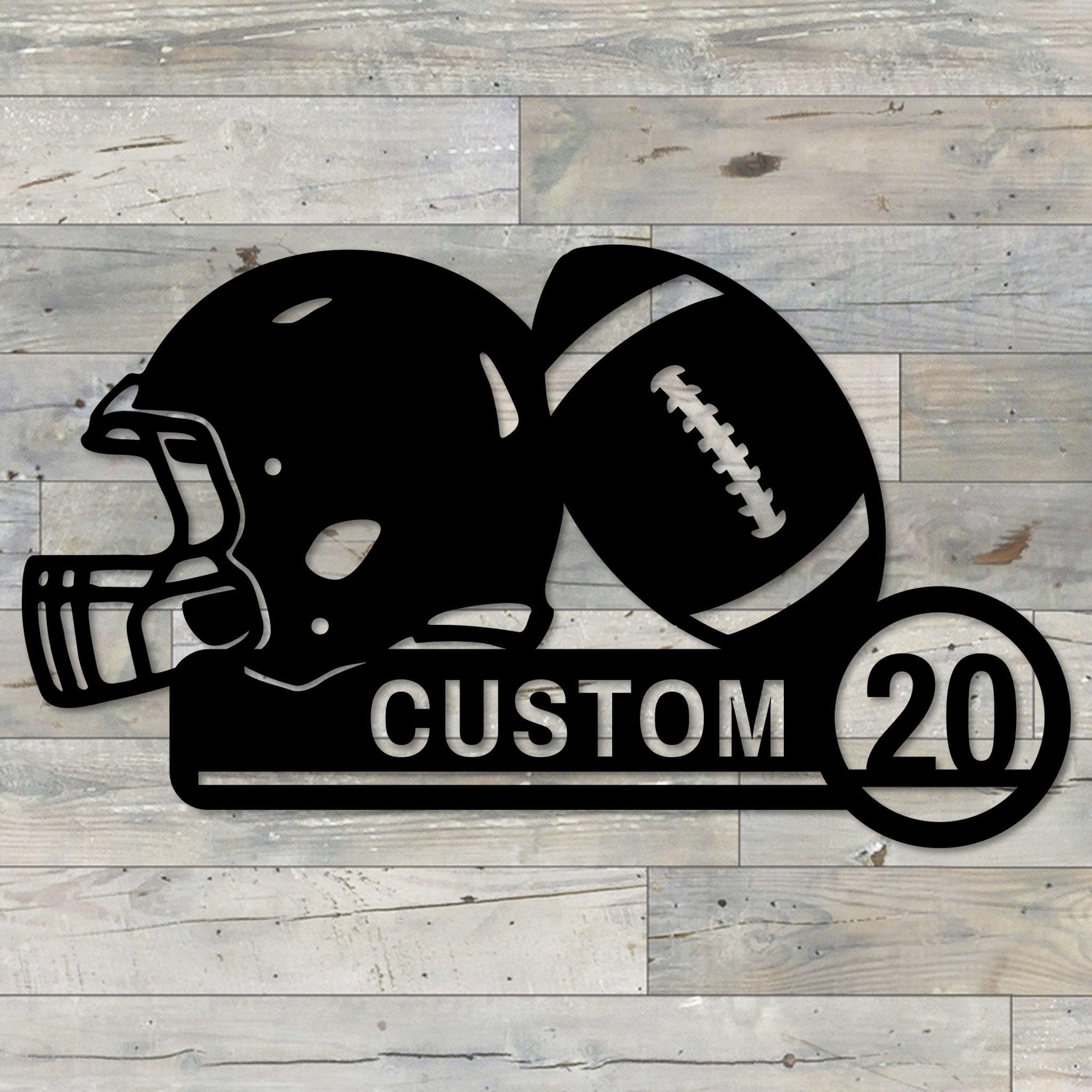 american football gear shop Football Decor | Custom Metal Art | Made in the USA