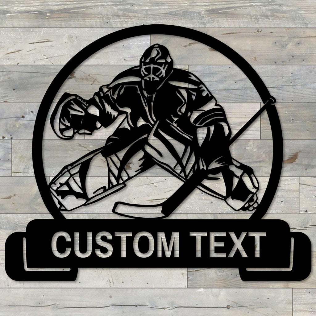 Hockey Goalie Custom Metal Art