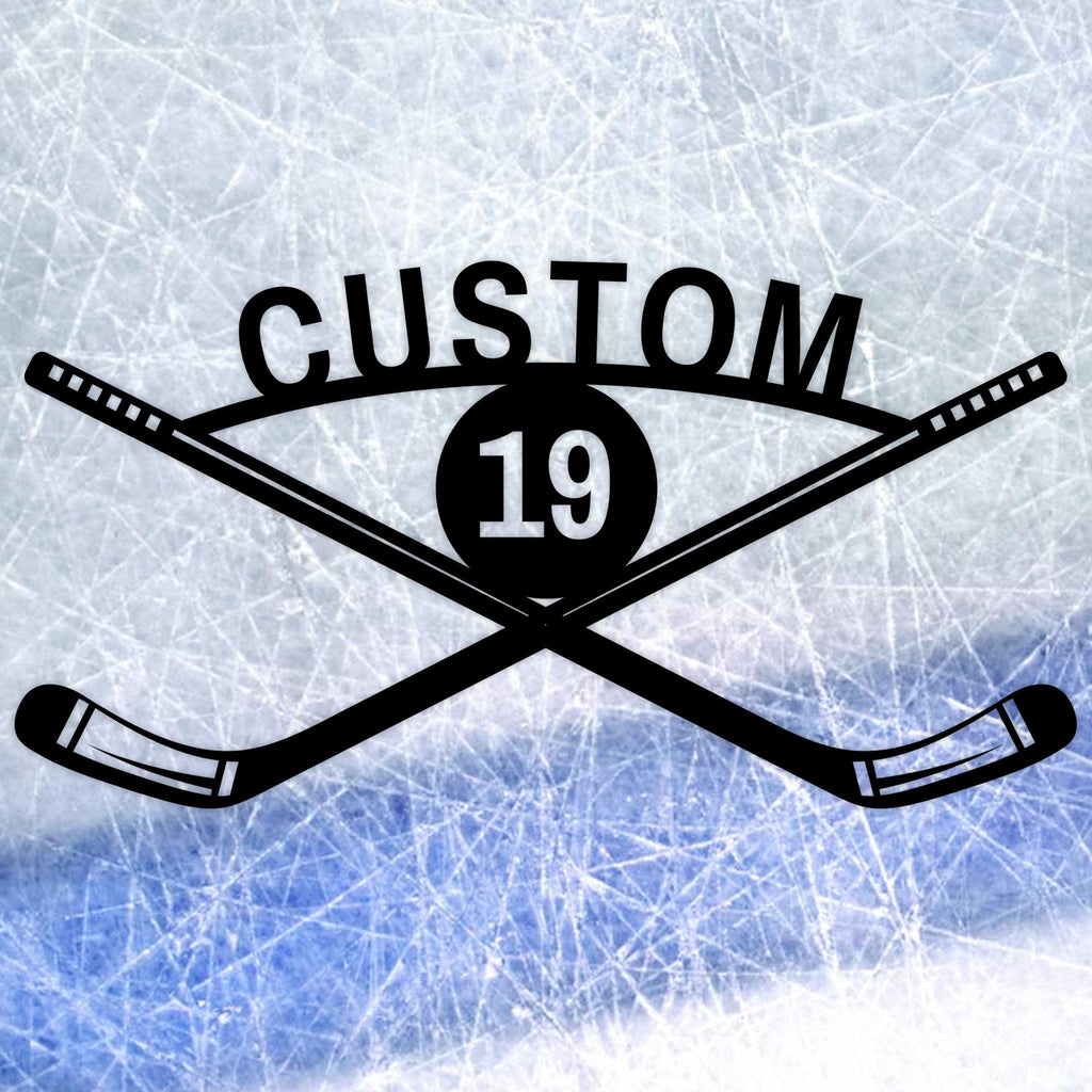 Hockey Sticks Custom Metal Wall Art