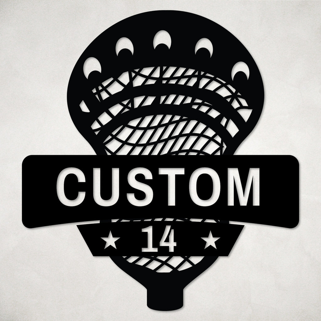 Lacrosse Head Custom Metal Sign