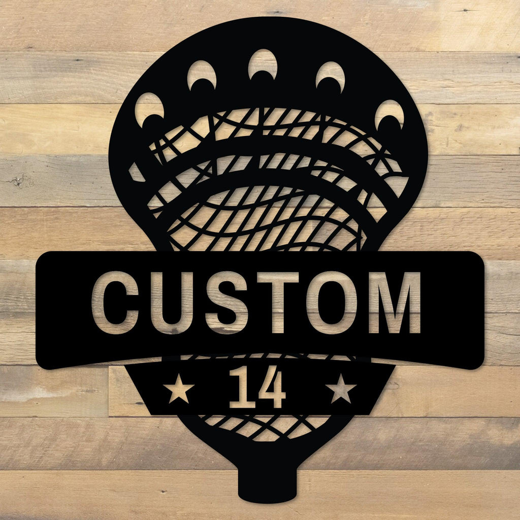 Lacrosse Head Custom Metal Sign