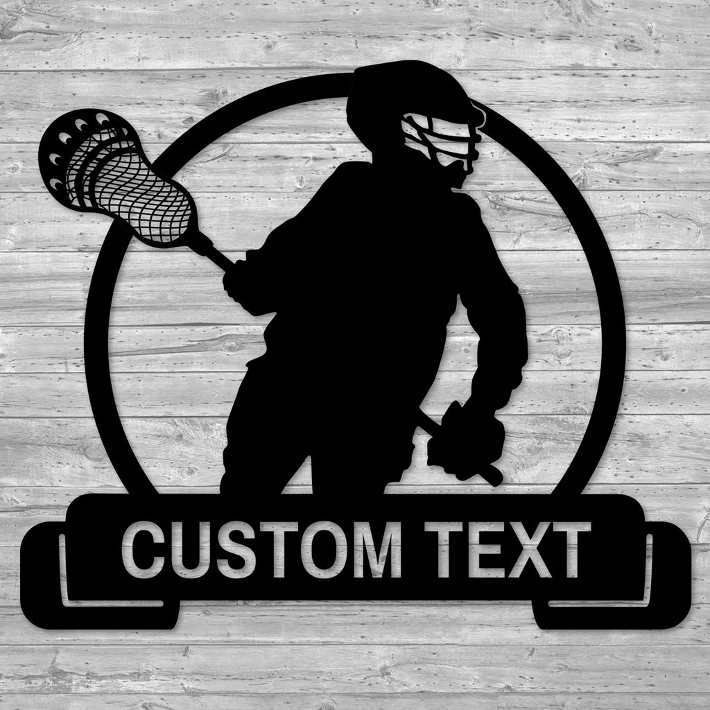 Custom Lacrosse Player Metal Wall Decor