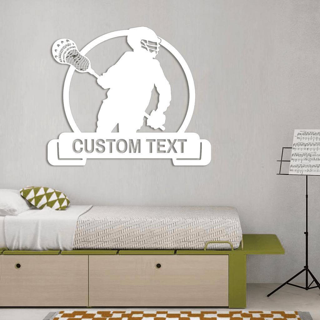 Custom Lacrosse Player Metal Wall Decor