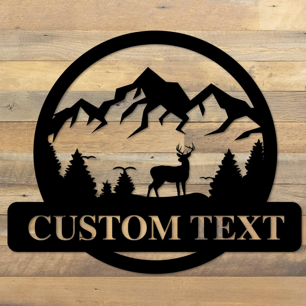 Custom Outdoors Mountain Deer Wall Art