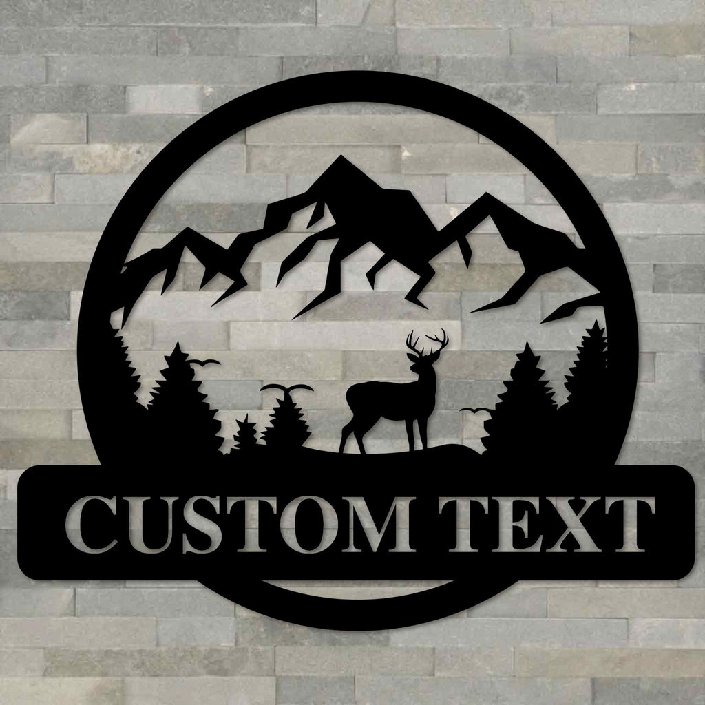 Custom Outdoors Mountain Deer Wall Art