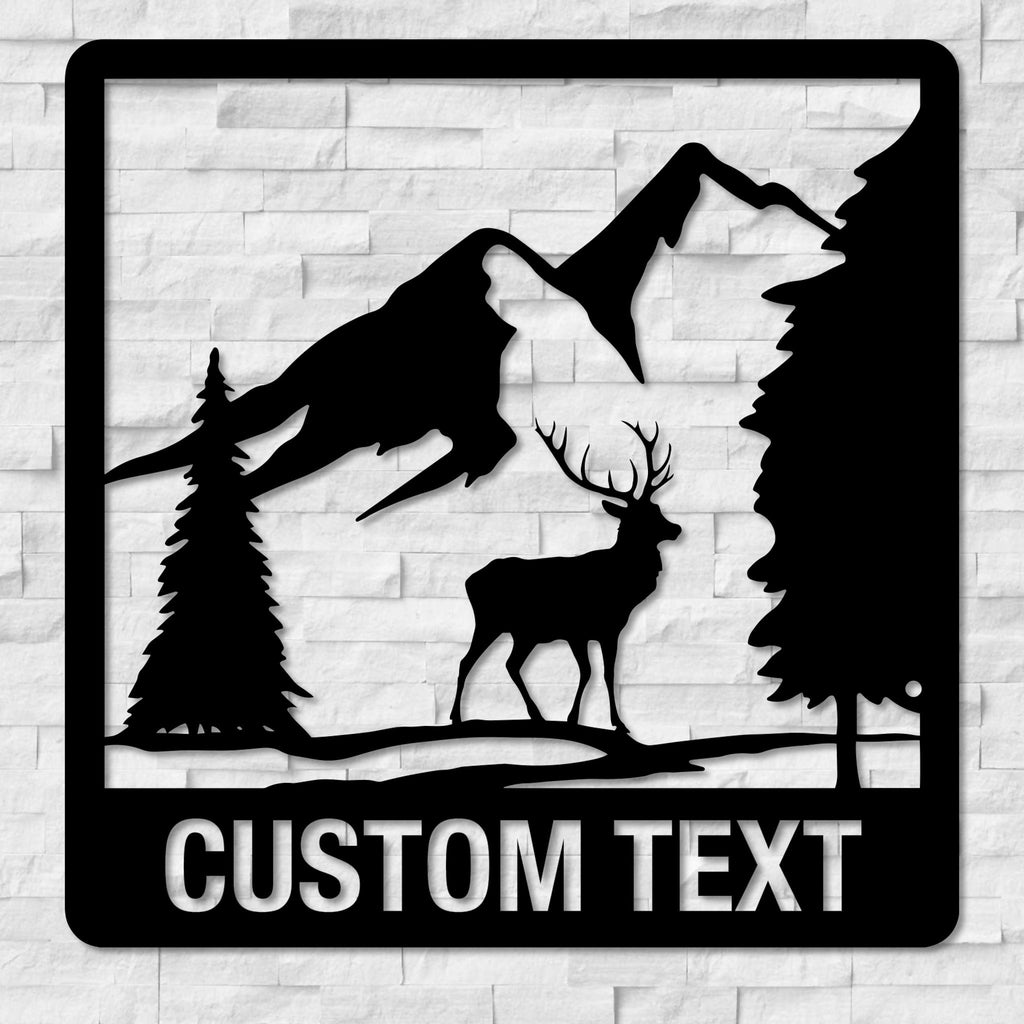 Custom Outdoors Mountain Scene Metal Wall Art