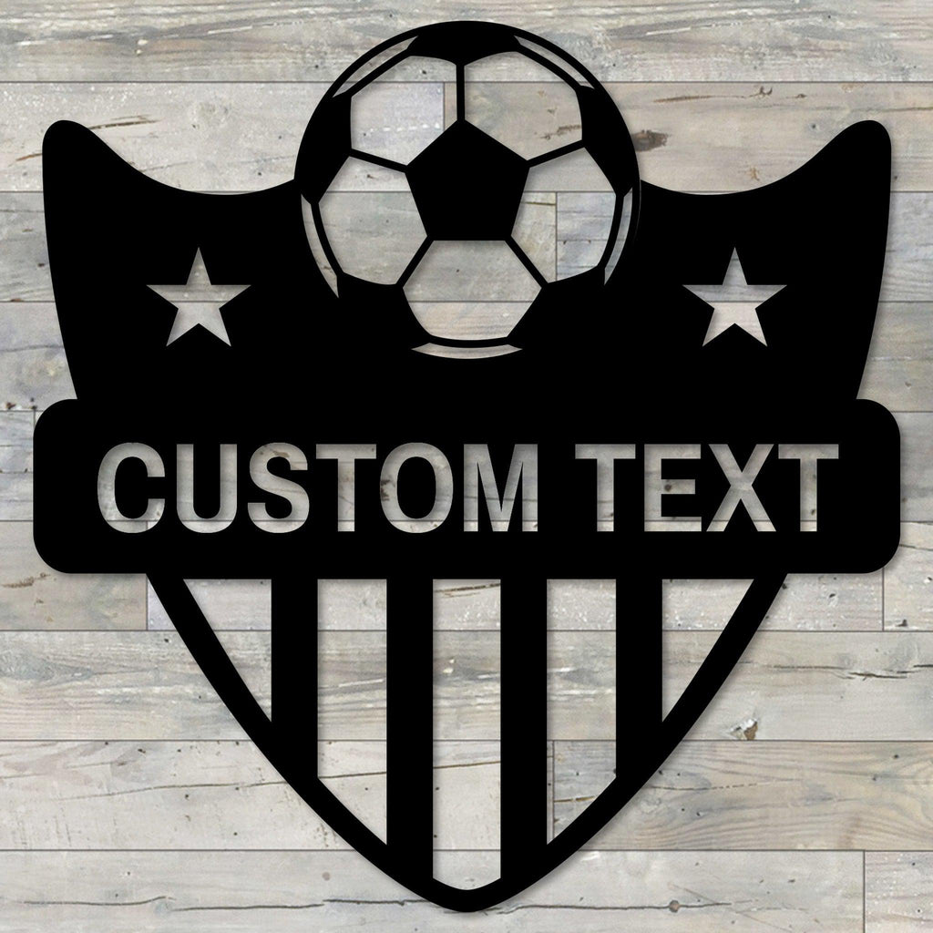 Soccer Crest Custom Metal Wall Art