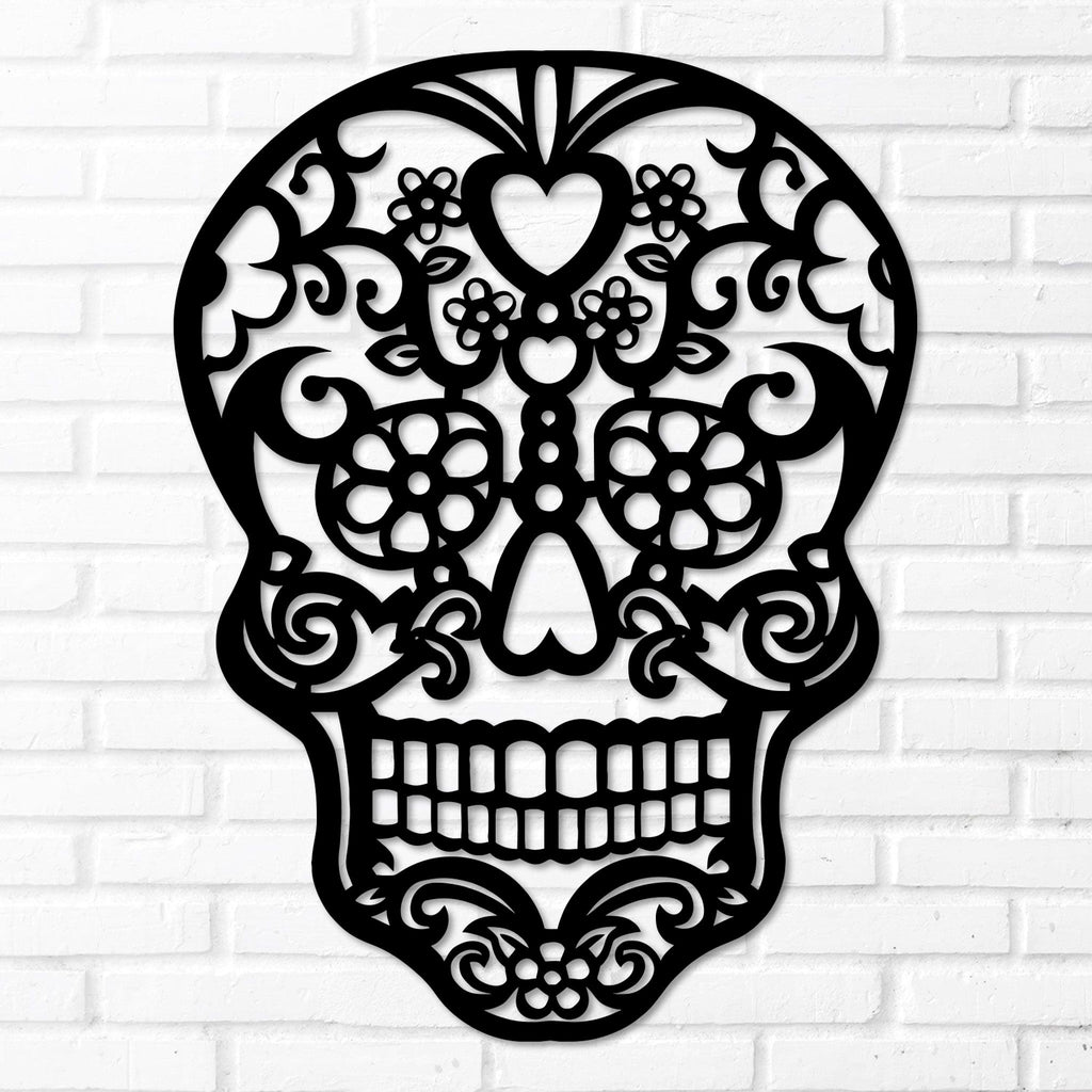 Day of the Dead Skull Metal Wall Decor