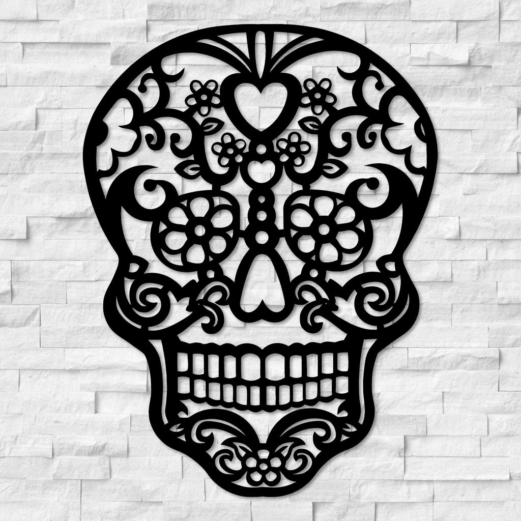 Day of the Dead Skull Metal Wall Decor