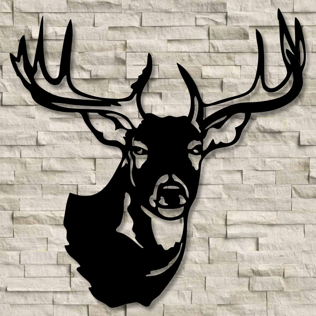 Deer Head Metal Wall Decor