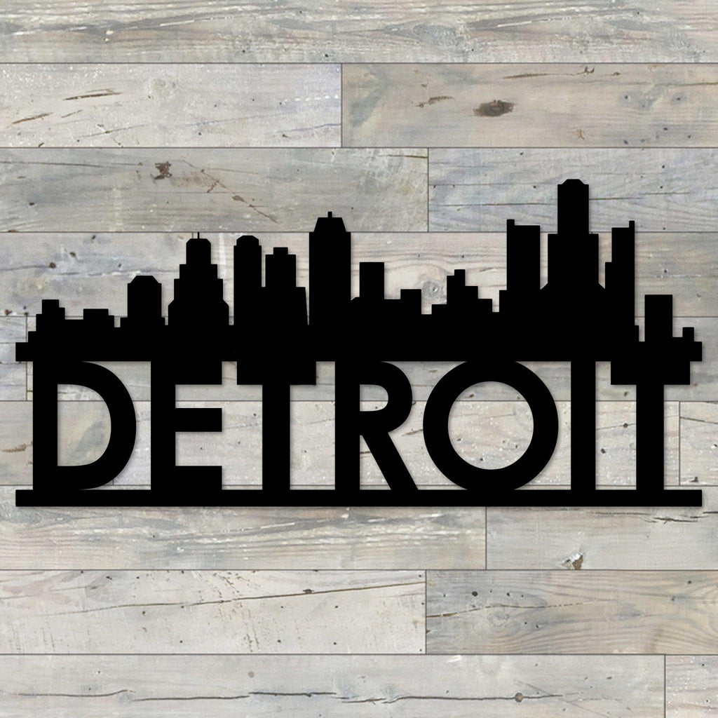 Detroit Skyline Metal Wall Art