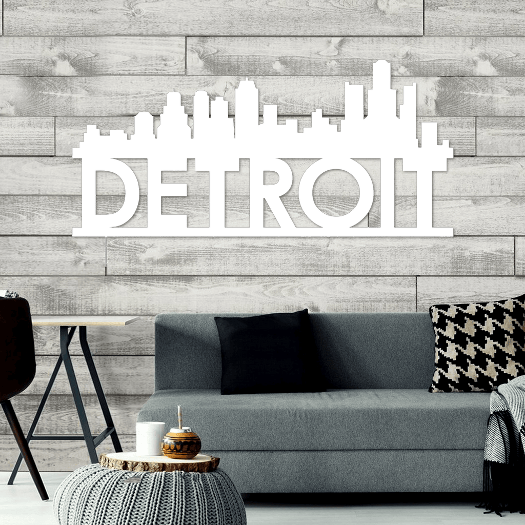 Detroit Skyline Metal Wall Art