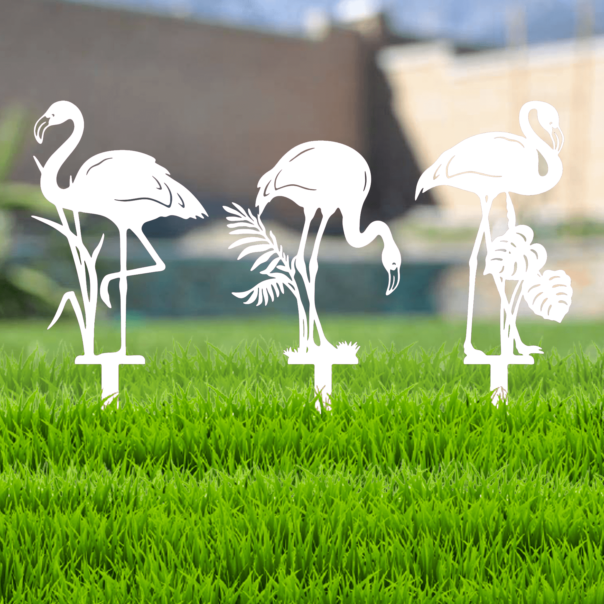 Backyard Decor Metal Flamingo Yard Art Metal Pink Garden Flamingo Ornament  Free Pink Flamingo, image size:2048x2048