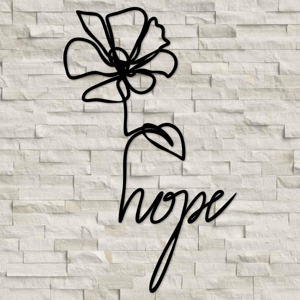 Hope Flower Metal Wall Art