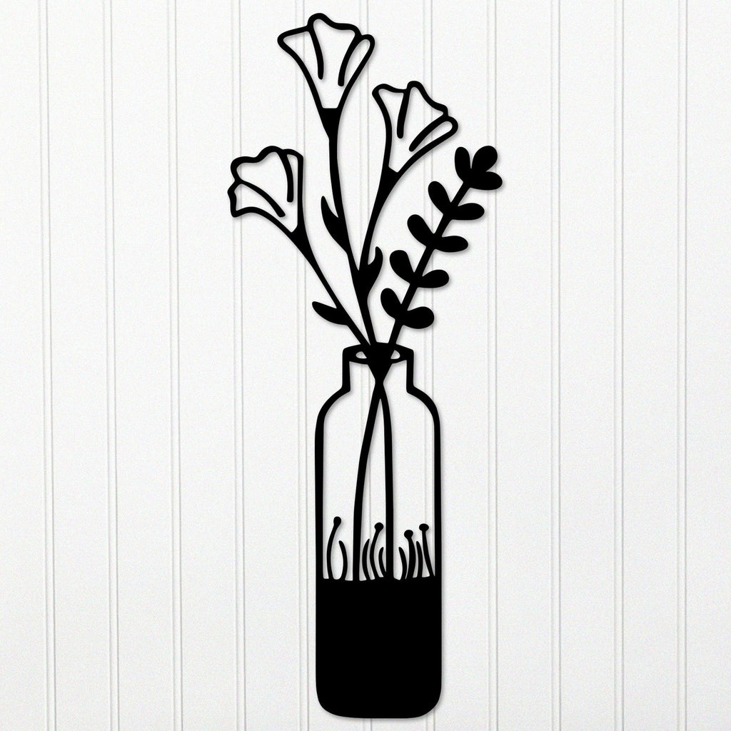 Flower Vase Metal Wall Art