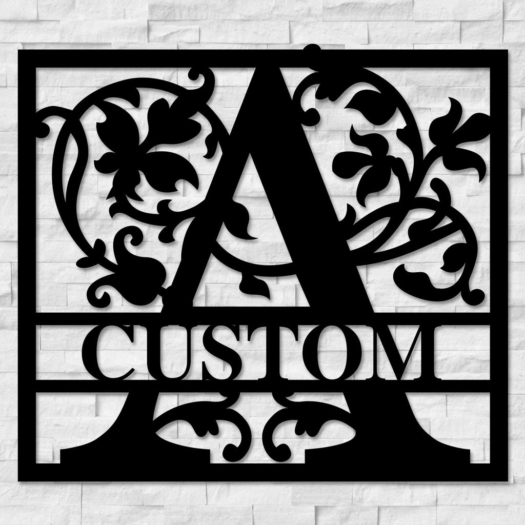Custom Monogram Metal Art | Wall Signs & Home Decor | Made in the USA ...