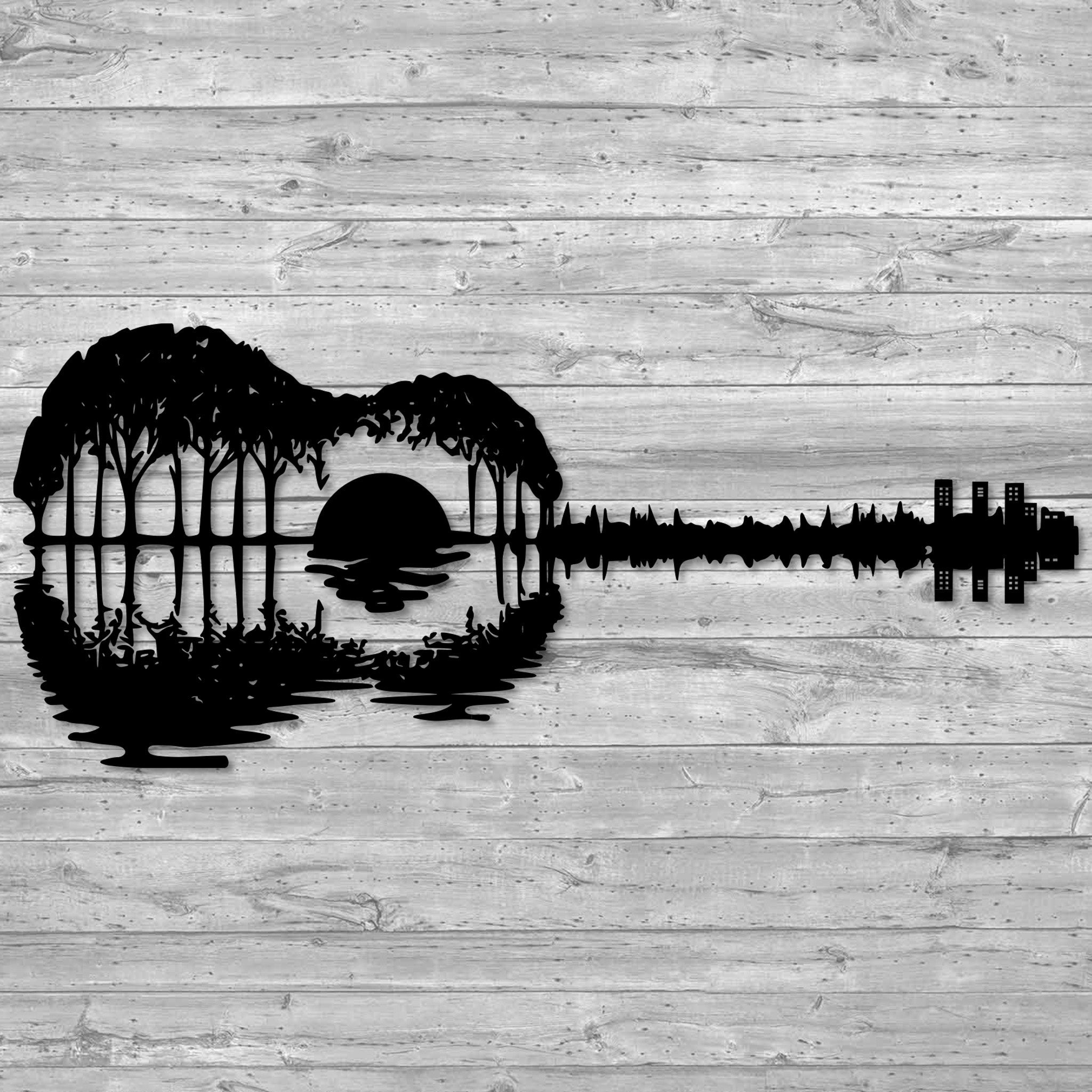 Guitar Trees Metal Wall Art | Music Decor Made In The USA