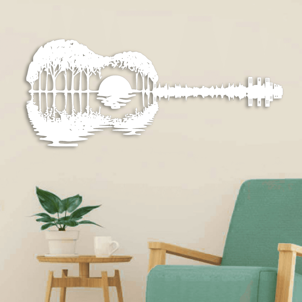 Guitar Trees Metal Wall Art