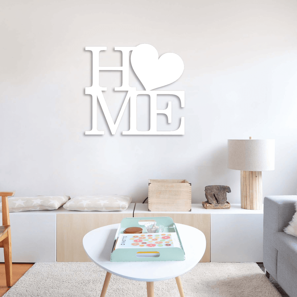 Home With Heart Metal Wall Art