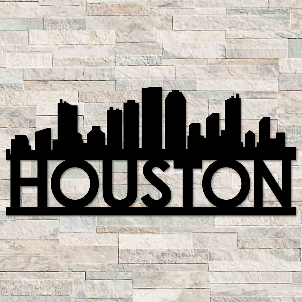 Houston Skyline Metal Wall Art
