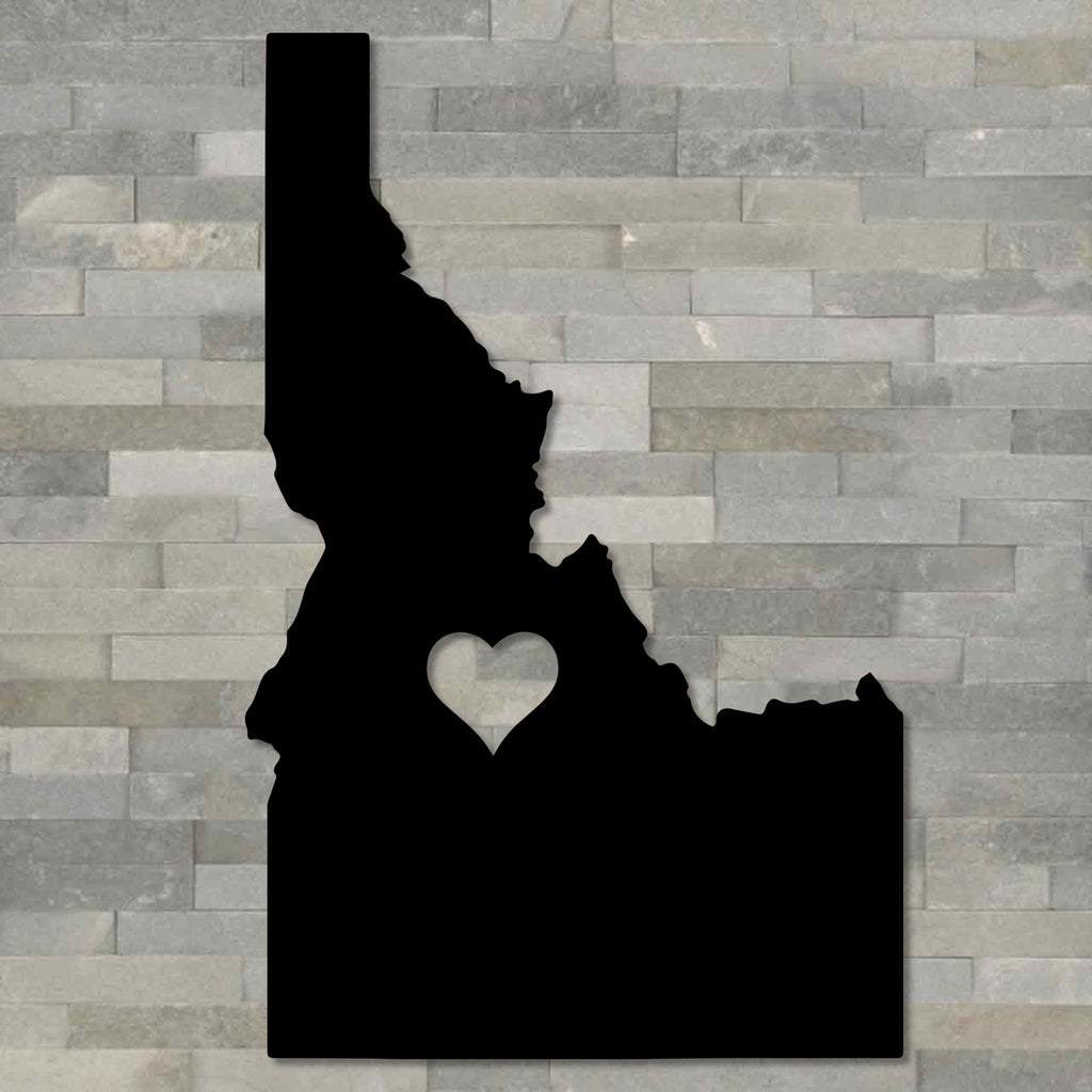 Idaho Heart Metal Wall Decor