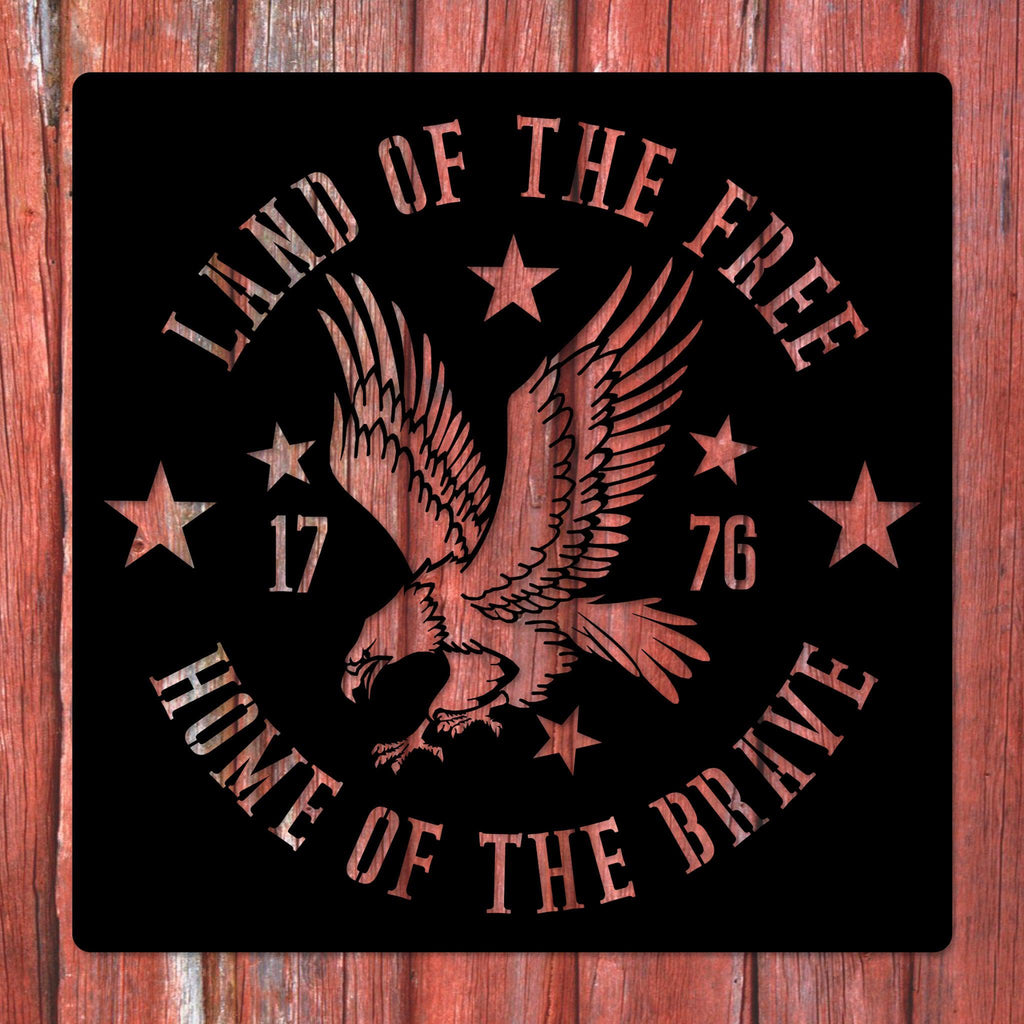 Land Of The Free Home Of The Brave Wall Art