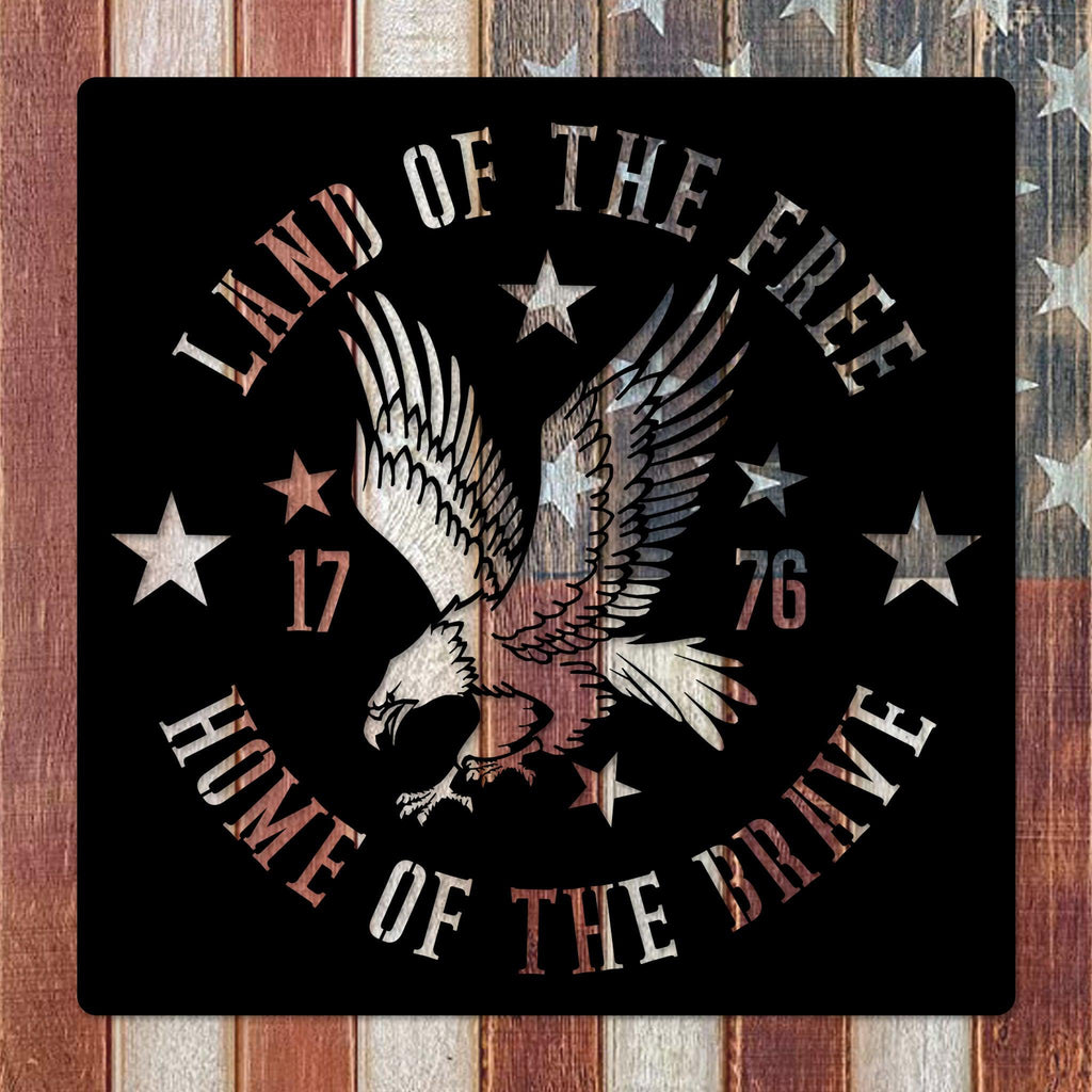 Land Of The Free Home Of The Brave Wall Art