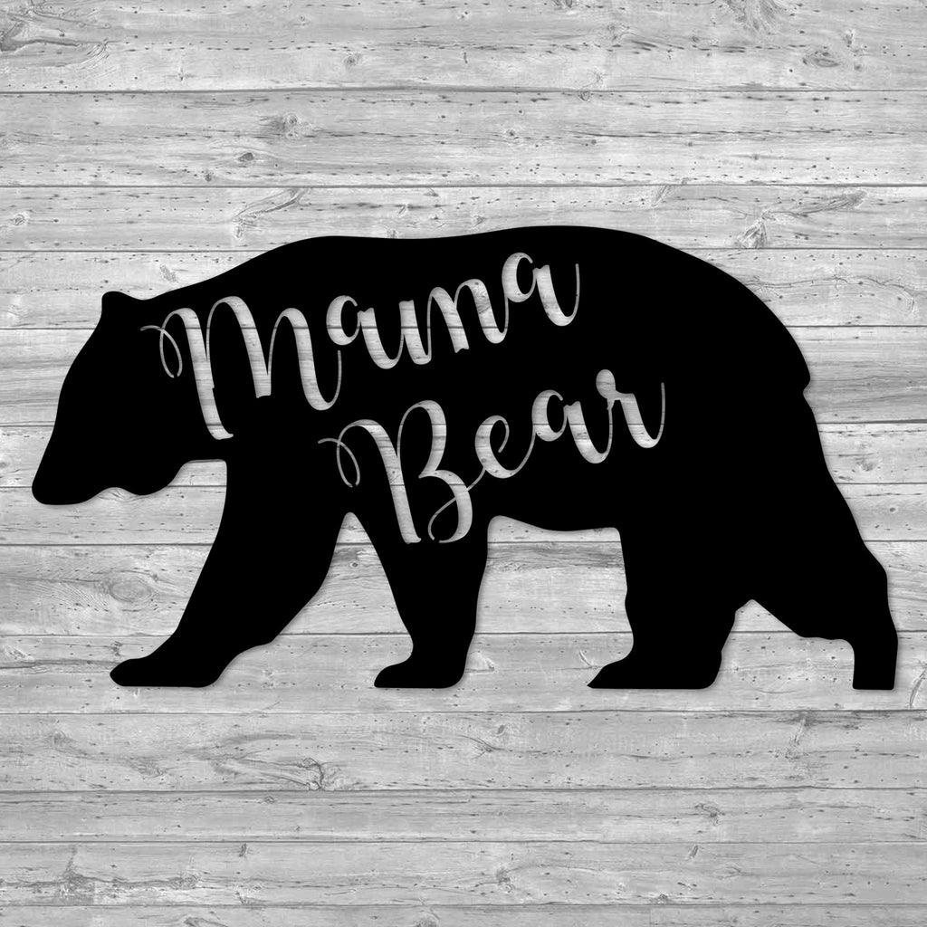 Mama Bear Metal Wall Art