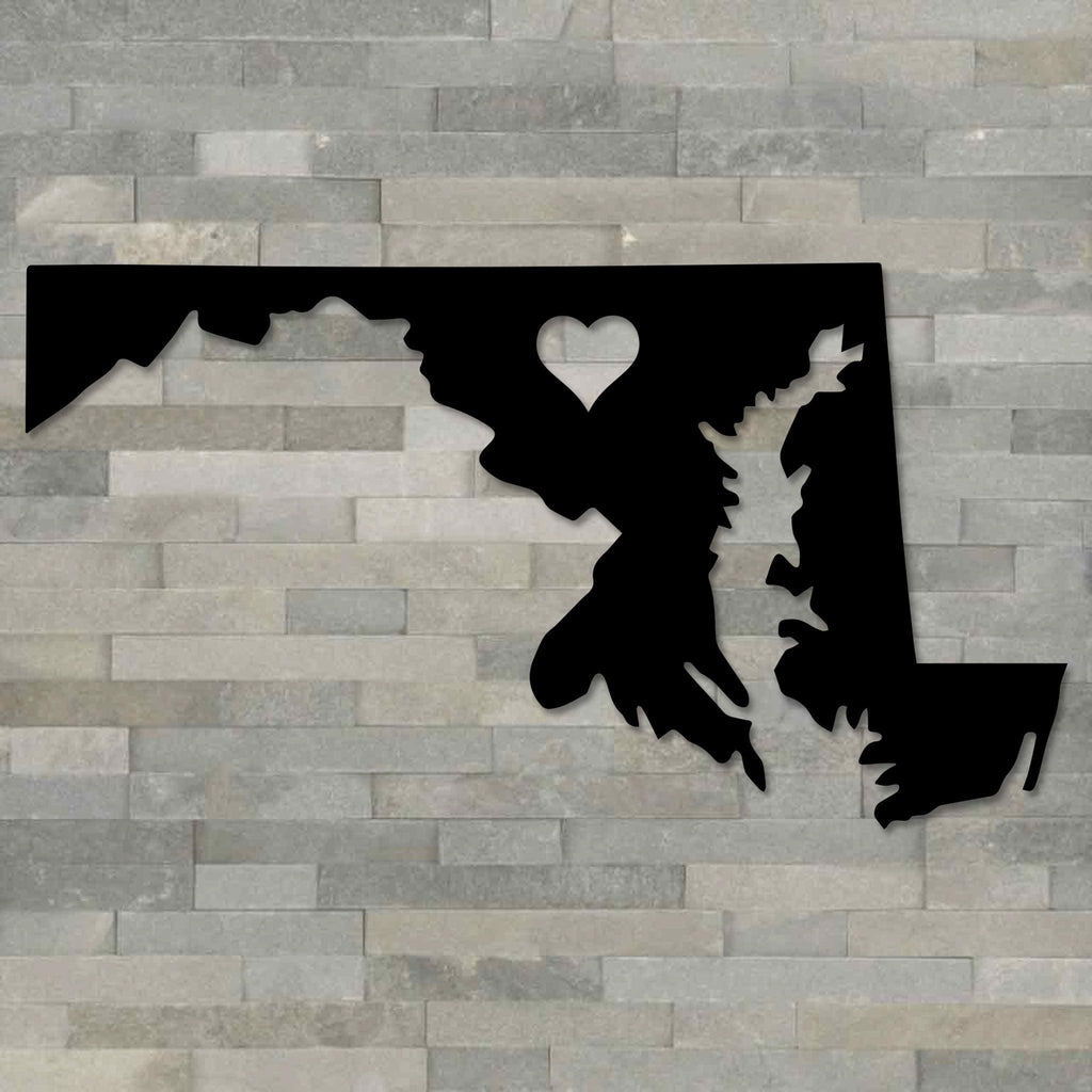 Maryland Heart Metal Wall Decor