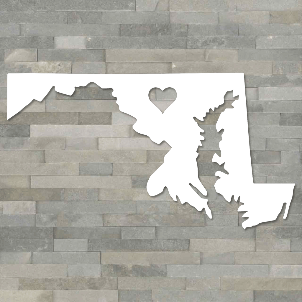 Maryland Heart Metal Wall Decor