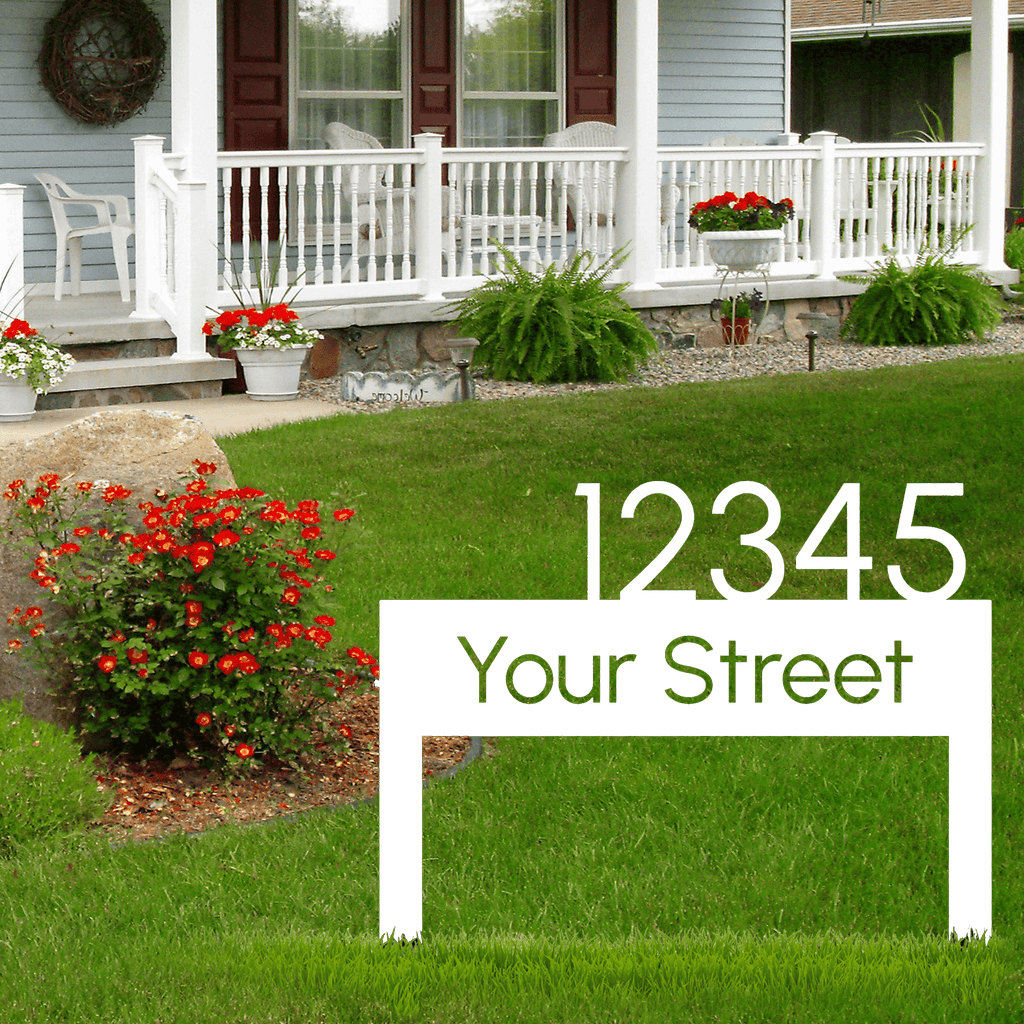 Custom Metal Address Lawn Sign