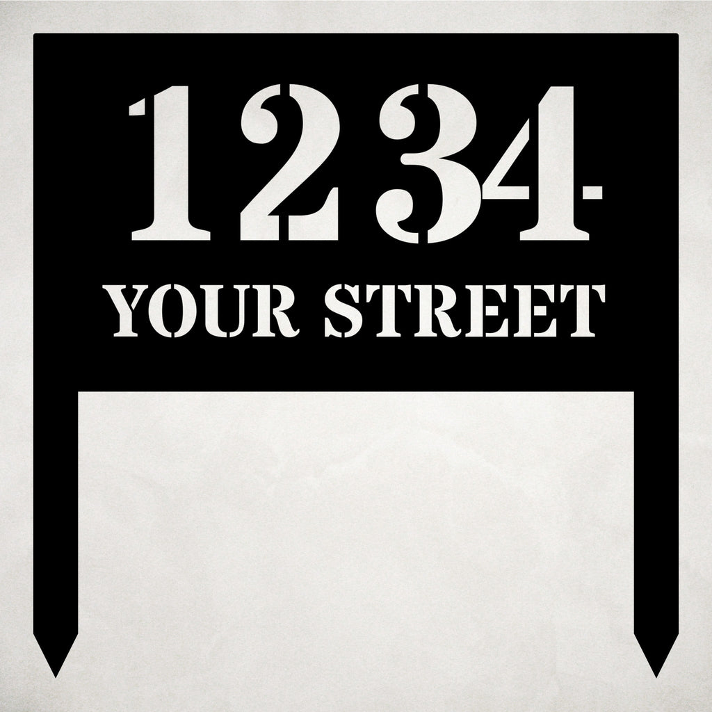 Custom Lawn Sign with Address & Street Name