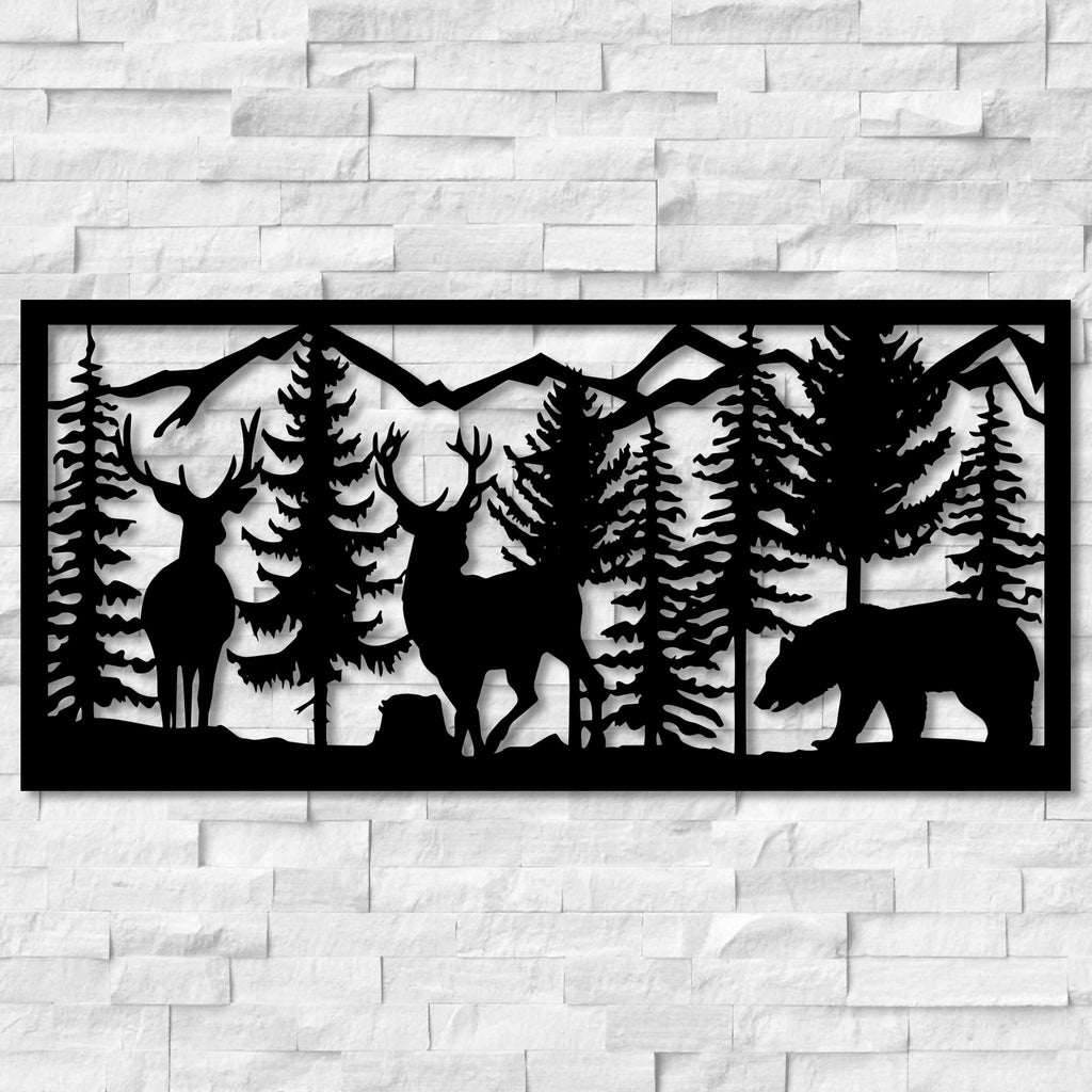 Deer & Bear Nature Wall Art