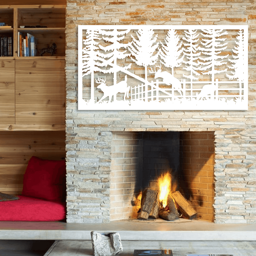 Outdoors & Wildlife Decor | Deer & Forest Wall Panel | USA Metal Art ...