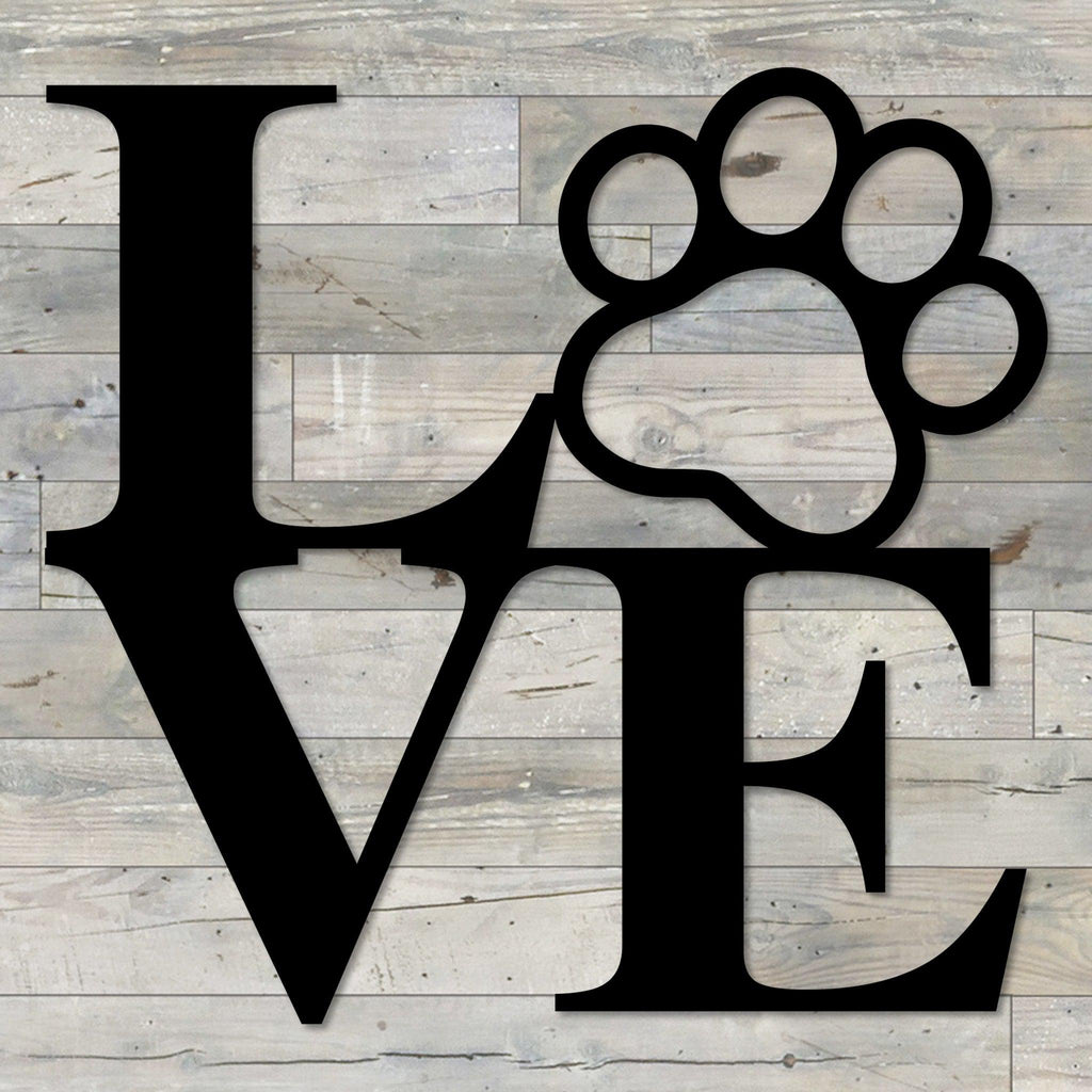 Metal Love with Cat Paw Wall Decor
