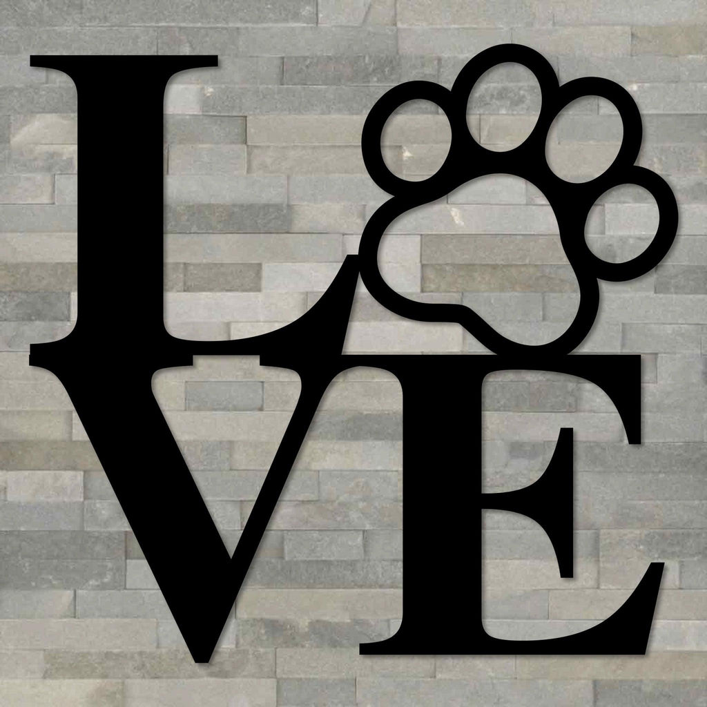 Metal Love with Cat Paw Wall Decor