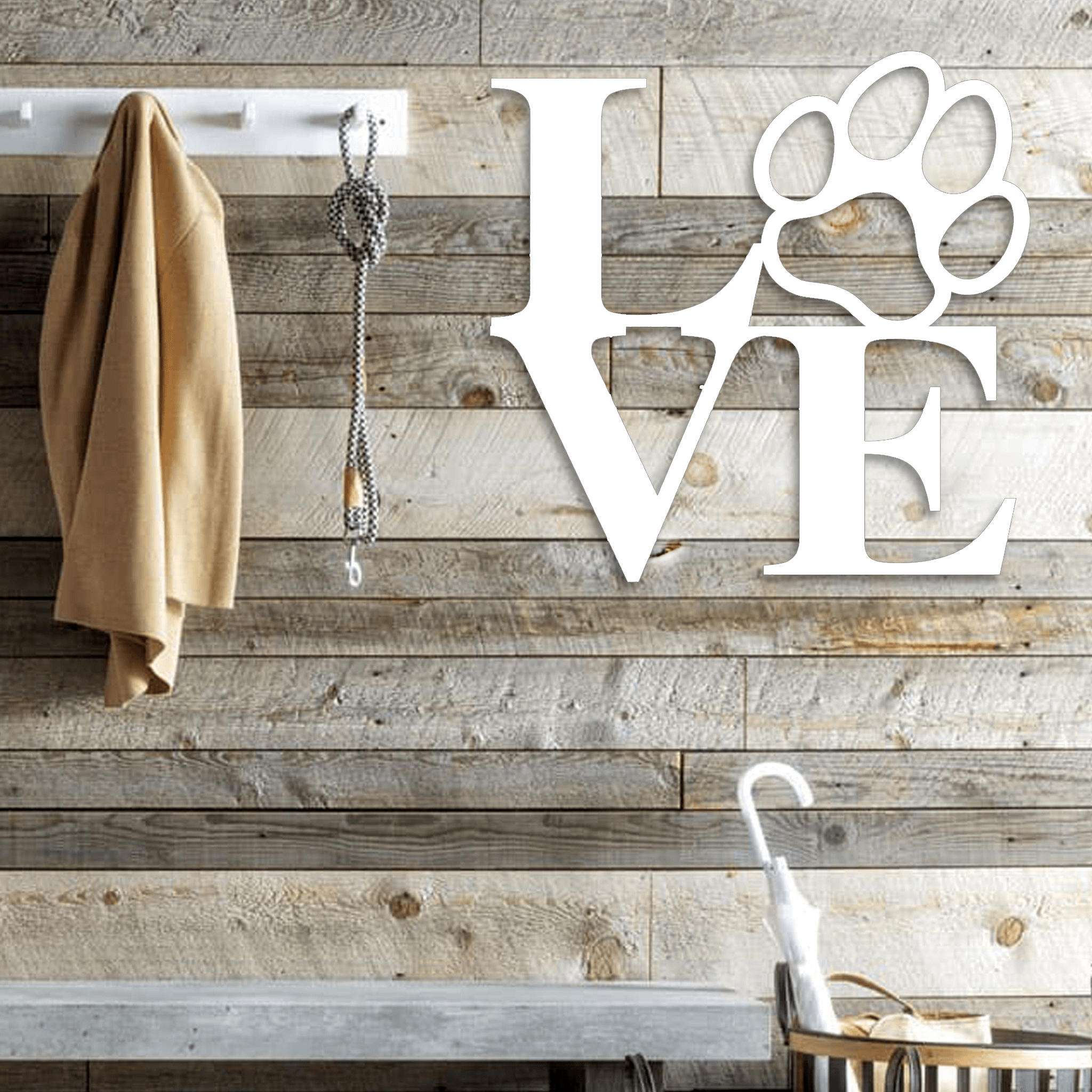 Metal Love with Paw Wall Decor | K&S Design Elements