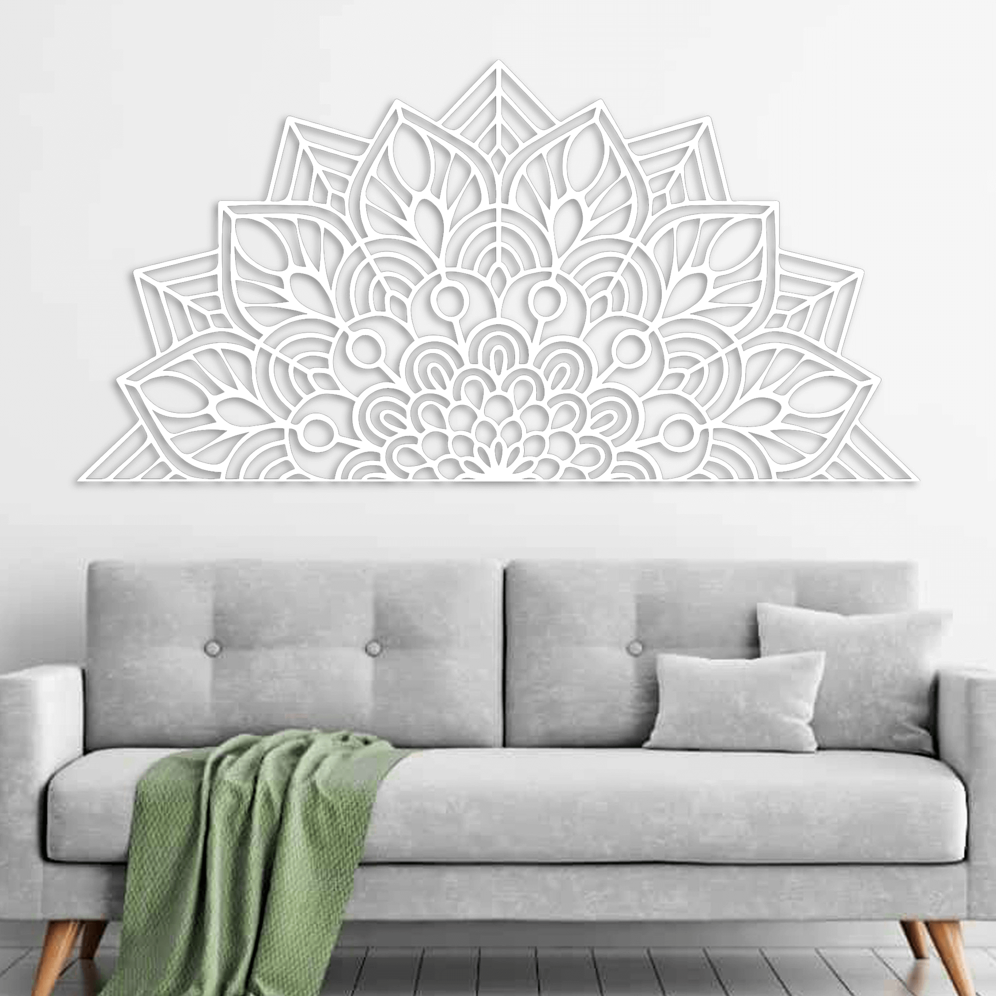 Half mandala metal wall art sale