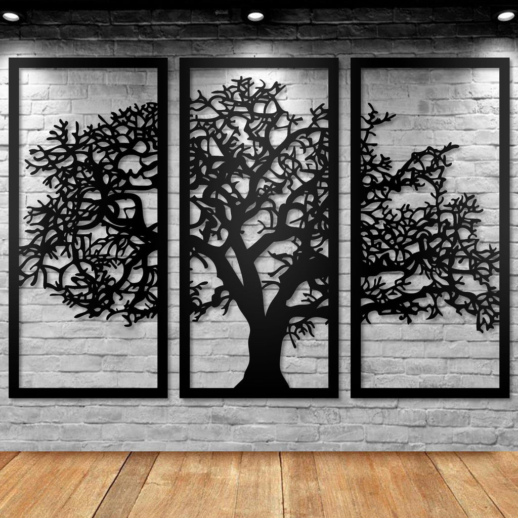 Tree Panels Metal Wall Art